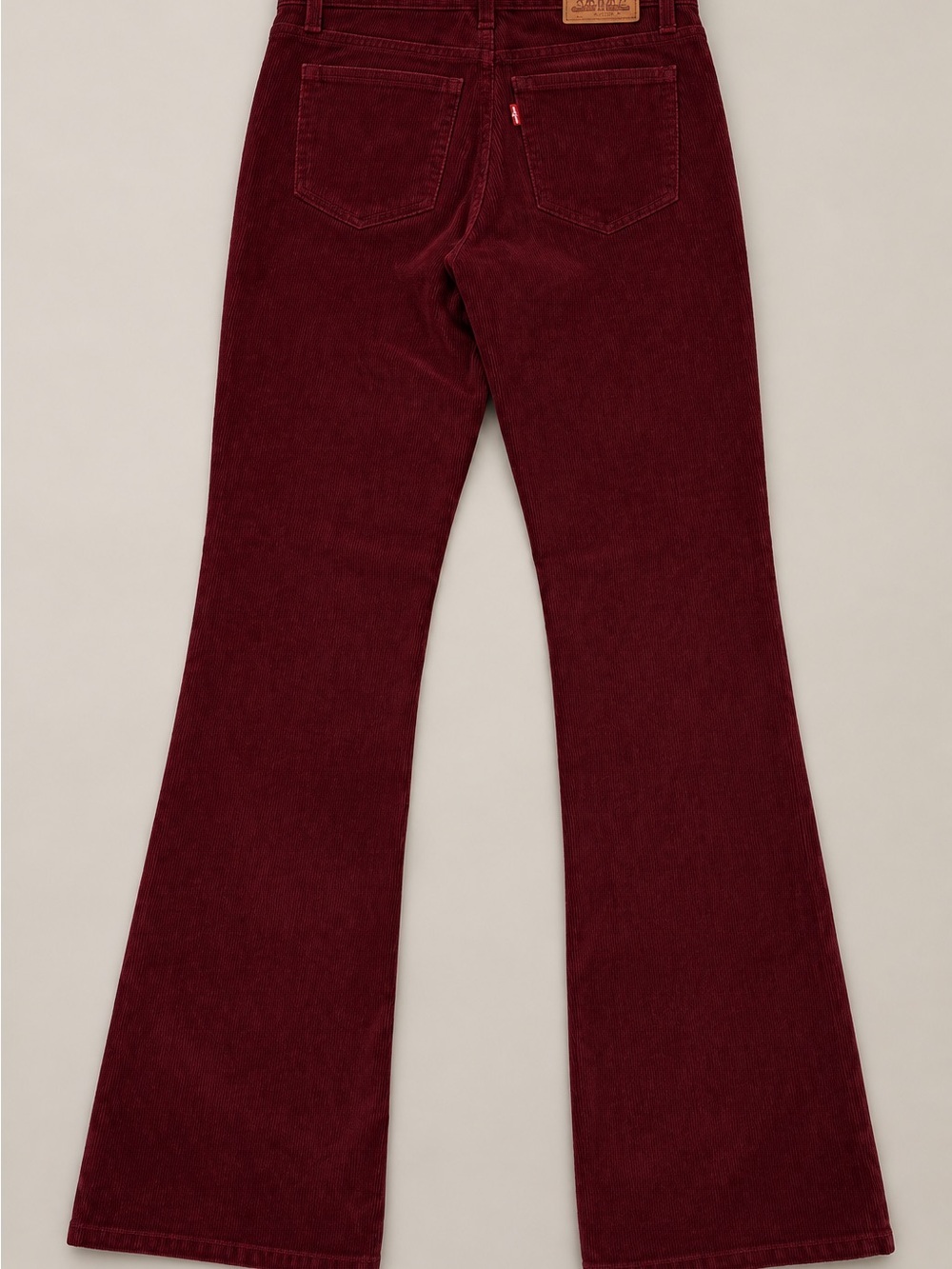 Levi's 725 High Rise Bootcut Corduroy Pants Maroon Red W28 L32 - Picture 4 of 6